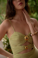 Vestido Flora unicolor